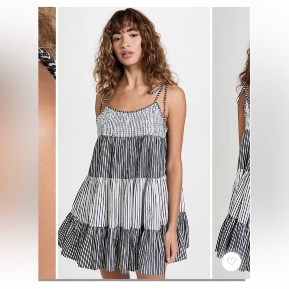 SOLID & STRIPED “The parker” shirted cotton ruffled dress NWT - Picture 5 of 5